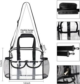 img 1 attached to Mofasvigi Transparent Crossbody Adjustable Waterproof