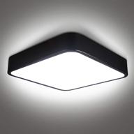 💡 bedee 24w led ceiling light flush mount fixture: 12 inch square lamp for kitchen hallway bathroom office stairwell, waterproof, super bright 6500k cold white – long life and high cri 80 ra+ logo