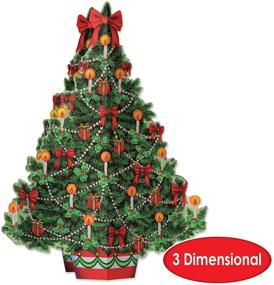 img 2 attached to 🎄 Multicolored One Size Beistle 3D Christmas Tree Centerpiece