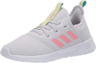 👟 adidas unisex kids cloudfoam sneaker yellow girls' athletic shoes: comfort & style logo