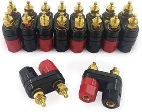 img 4 attached to 🔌 High-Quality (10Pcs) MCIGICM Terminal Binding Post Amplifier with Dual Copper 2-Way Banana Plug Jacks