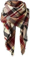 🧣 stylish warm tassels tartan scarf for women - century star winter blanket wrap shawl logo