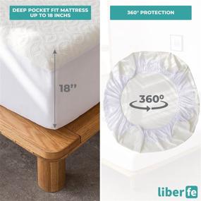 img 2 attached to 🌿 Liberfe King Size Bamboo Waterproof Mattress Protector - Cooling Breathable Bed Cover with 18 inch Deep Pocket, Ultra Soft Noiseless 3D Air Fabric
