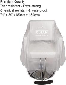 img 3 attached to 💺 Salon, Spa, Barbers & More: Clear Tear-Resistant Disposable Chair Covers 25pk (71"x59")