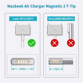 img 3 attached to ⚡ HCAOCD 45W Magnetic 2 T-Tip Charger: Compatible with 11/13 Inch 2012-2017 Mac Book Air, Includes 6ft Charger Cable