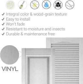 img 1 attached to 12-inch Width x 36-inch Height 🏠 Builders Edge Shutters (Per Pair), 030 - Paintable