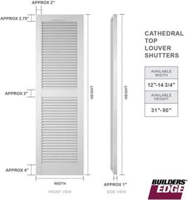 img 3 attached to 12-inch Width x 36-inch Height 🏠 Builders Edge Shutters (Per Pair), 030 - Paintable