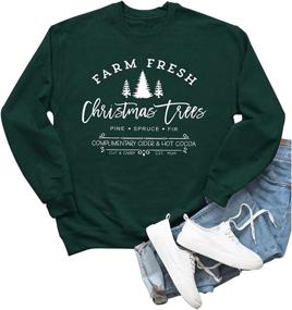 img 1 attached to 🐆 Leopard Christmas Snowflake Merry and Bright Women's Xmas Sweatshirt: Funny Letter Print Holiday Pullover