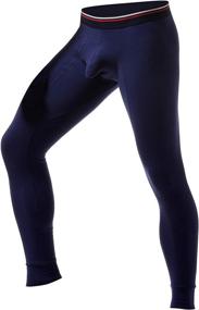 img 3 attached to 🩲 Ouruikia Men's Thermal Underwear Pants with Separate Pouch - Thermal Bottoms Long Johns Bottoms for Enhanced Warmth