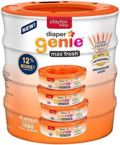 img 4 attached to 👶 Max Fresh 4 Refills for Playtex Diaper Genie