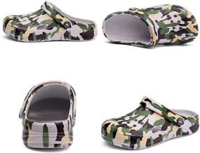 img 3 attached to 🔍 Kids' Camouflage Sandals: Comfy Clogs & Slippers for Boys' Gardening