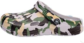 img 4 attached to 🔍 Kids' Camouflage Sandals: Comfy Clogs & Slippers for Boys' Gardening