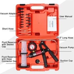 img 3 attached to AutoWanderer Brake Bleeder Kit: 21-Piece Hand Held Vacuum Pump Tester for Efficient Brake & Clutch Fluid Bleeding