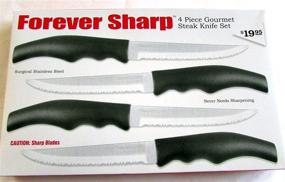 img 1 attached to 🔪 Легко режьте вкусные стейки с набором кулинарных ножей Forever Sharp из 4 штук