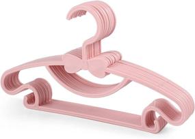 img 1 attached to 👶 WELSTIK Pink Plastic Hangers for Kids, Children, Infant Clothes - Set of 5 Toddler & Baby Hangers