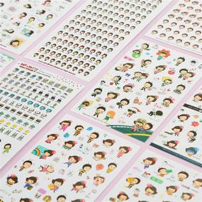 img 1 attached to 12 Sheets Happy Girl Cartoon Decorative Sticker Tape - DIY Craft Scrapbooking Sticker Set for Diary, Book, Phone, and Photo Album