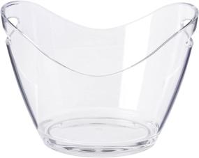 img 2 attached to 🍾 DeVine Accessories: 3.5L Clear Acrylic Ice Bucket, Ideal for 2 Wine or Champagne Bottles