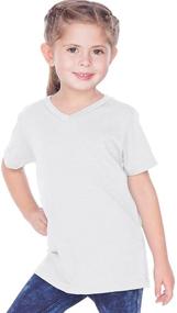 img 2 attached to 👕 Kavio! Toddlers V Neck Short Sleeve: Stylish and Comfy Shirts for Little Ones