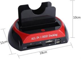 img 1 attached to 💾 High-Performance 2.5"/3.5" Hard Disc Base: Dual SATA IDE HDD Docking Station with USB 2.0 Hub