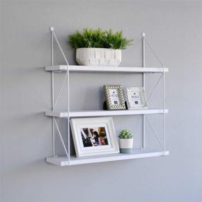 img 3 attached to 📚 3-Tier Display Wall Shelf Storage Rack in White by WELLAND