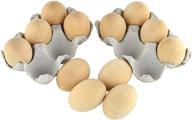 samyo unpainted wooden easter eggs for crafts & displays - 2-1/2 x 1-3/4 inches (pack of 12) logo