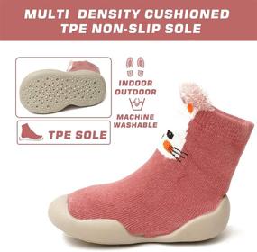 img 2 attached to 👦 Comfortable & Secure Toddler Slipper Socks for Boys - Non-Skid & Breathable Shoes