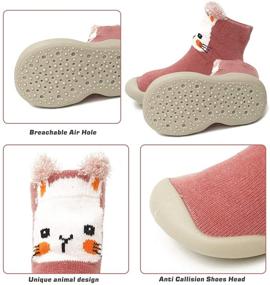 img 3 attached to 👦 Comfortable & Secure Toddler Slipper Socks for Boys - Non-Skid & Breathable Shoes