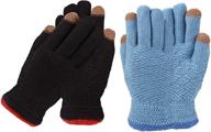 fuzzy interior gloves touchscreen technology logo