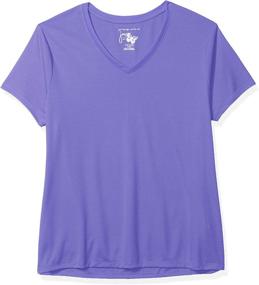 img 2 attached to Just My Size Women's Plus-Size Cool DRI V-Neck Tee: Stay Comfortably Fresh All Day!