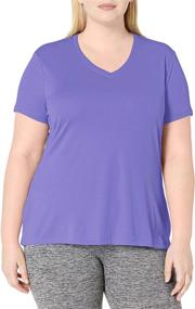 img 4 attached to Just My Size Women's Plus-Size Cool DRI V-Neck Tee: Stay Comfortably Fresh All Day!