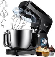 🍞 panti kitchen electric stand mixer with 7.5qt mixing bowl - perfect for baking bread, cake & cookie - dishwasher-safe attachments included! (black) логотип