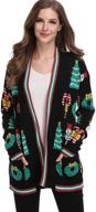 🎅 women's christmas sweater jumpsuits with snowflakes and reindeer logo