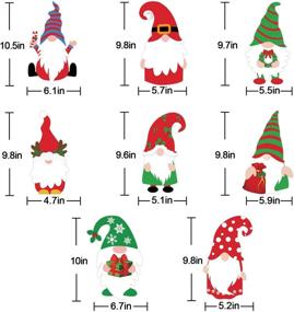 img 1 attached to 🎅 Рождественские статичные клейкие шаблоны жилеты от Tifeson - 4 листа веселых скандинавских наклеек Tomte для декорации дома и офиса.