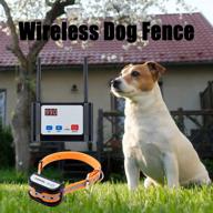 hokita wireless dog fence system - outdoor electric pet containment with waterproof & rechargeable training collar receiver for dogs - deep black logo