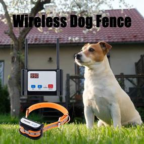 img 4 attached to Hokita Wireless Dog Fence System - Outdoor Electric Pet Containment with Waterproof & Rechargeable Training Collar Receiver for Dogs - Deep Black