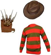 🎃 freddy halloween fancy dress hat jumper & glove set - unisex kids boys by girlzwalk logo