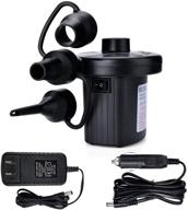 🔌 tmango electric air pump: portable quick fill, 3 nozzles, ac/dc inflator/deflator for mattress, cushions, pool logo
