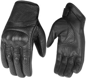 img 1 attached to 🧤 High-Performance Men's Premium Leather Motorcycle Gloves with Gel Padding and Perforated Protection: Sizing for Optimal Fit