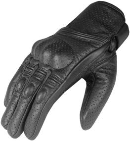 img 2 attached to 🧤 High-Performance Men's Premium Leather Motorcycle Gloves with Gel Padding and Perforated Protection: Sizing for Optimal Fit