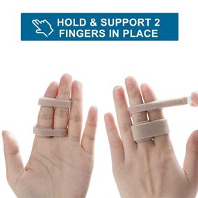 img 2 attached to 🤞 Finger Buddy Wraps - 12 PCS Finger Loop Tapes for Broken, Jammed, Swollen Finger or Dislocated Joint - Splint Brace for Pinky, Ring, Middle, Index, and Trigger Finger - Toe Strap Bandage