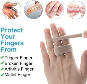 img 3 attached to 🤞 Finger Buddy Wraps - 12 PCS Finger Loop Tapes for Broken, Jammed, Swollen Finger or Dislocated Joint - Splint Brace for Pinky, Ring, Middle, Index, and Trigger Finger - Toe Strap Bandage