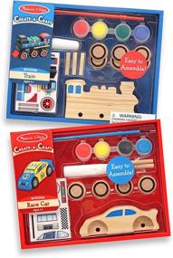 img 4 attached to Melissa & Doug Decorate Your Own Wooden Train: Enhance Your Creativity with Fun DIY Art Project