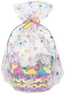 🐰 easter cello basket bags: bag a basket - 22 x 25 - 4 pack - premium quality & vibrant designs logo