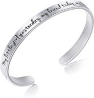 🎁 inspirational mother and daughter jewelry cuff bracelet from mom & dad - perfect mother's day, birthday, and christmas gift. high-quality stainless steel gifts for granddaughters, women, teen girls, and her logo