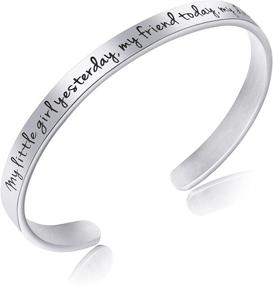 img 4 attached to 🎁 Inspirational Mother and Daughter Jewelry Cuff Bracelet from Mom & Dad - Perfect Mother's Day, Birthday, and Christmas Gift. High-Quality Stainless Steel Gifts for Granddaughters, Women, Teen Girls, and Her