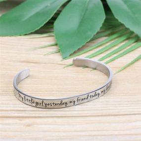 img 3 attached to 🎁 Inspirational Mother and Daughter Jewelry Cuff Bracelet from Mom & Dad - Perfect Mother's Day, Birthday, and Christmas Gift. High-Quality Stainless Steel Gifts for Granddaughters, Women, Teen Girls, and Her