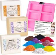 🧼 pifito soap making kit - diy supplies: 3 lbs melt and pour soap base (goats milk, shea butter, clear), 10-pack mica colorants sampler (original shades), mold, and instructions logo