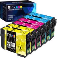 e-z ink (tm) remanufactured ink cartridge replacement for epson 220 xl 220xl t220xl, compatible with wf-2760 wf-2750 wf-2630 wf-2650 wf-2660 xp-320 xp-420 xp-424, 2 cyan, 2 magenta, 2 yellow, pack of 6 logo