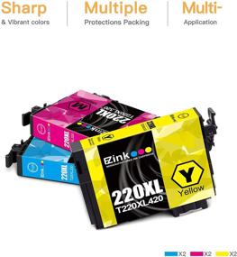 img 3 attached to E-Z Ink (TM) Remanufactured Ink Cartridge Replacement for Epson 220 XL 220XL T220XL, Compatible with WF-2760 WF-2750 WF-2630 WF-2650 WF-2660 XP-320 XP-420 XP-424, 2 Cyan, 2 Magenta, 2 Yellow, Pack of 6