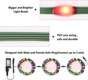 img 1 attached to 🎄 Joomer Ribbon Christmas Lights – 66ft 200 LED String Lights: 8 Modes Timer Function, Low Voltage & Outdoor Fairy Decor